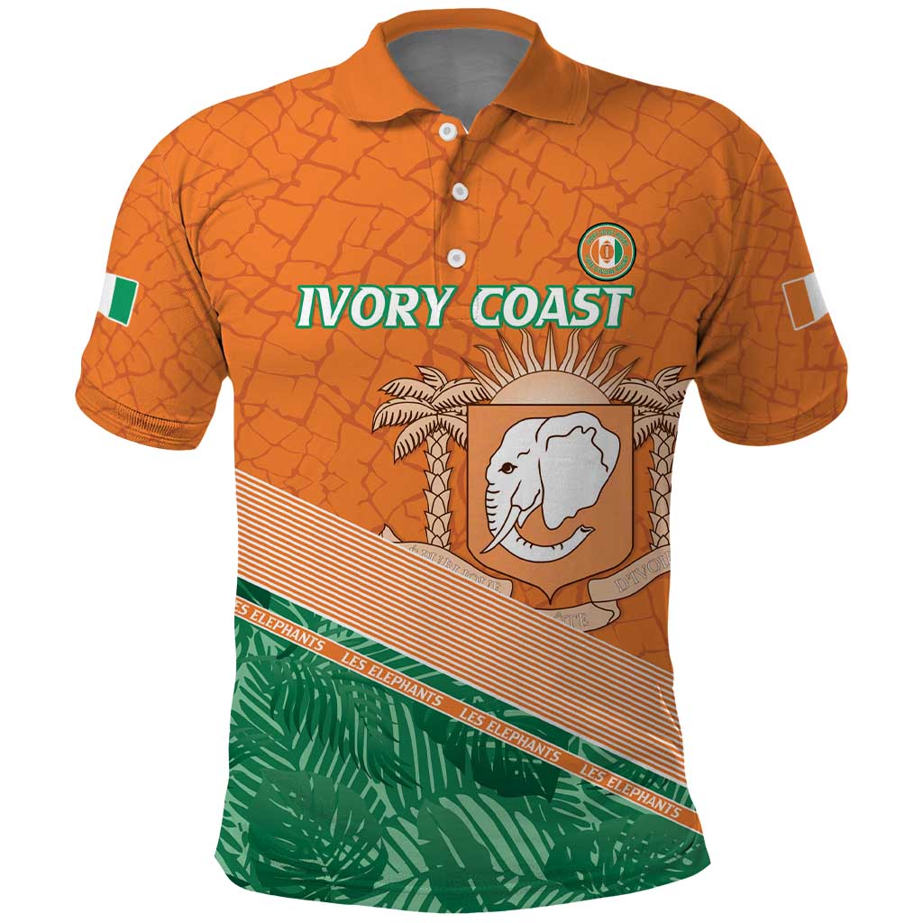 Ivory Coast Rugby Custom Polo Shirt Allez Les Elephants