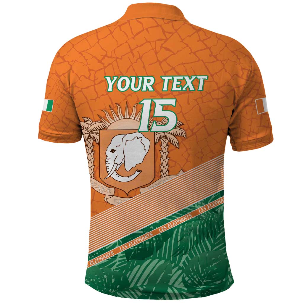Ivory Coast Rugby Custom Polo Shirt Allez Les Elephants