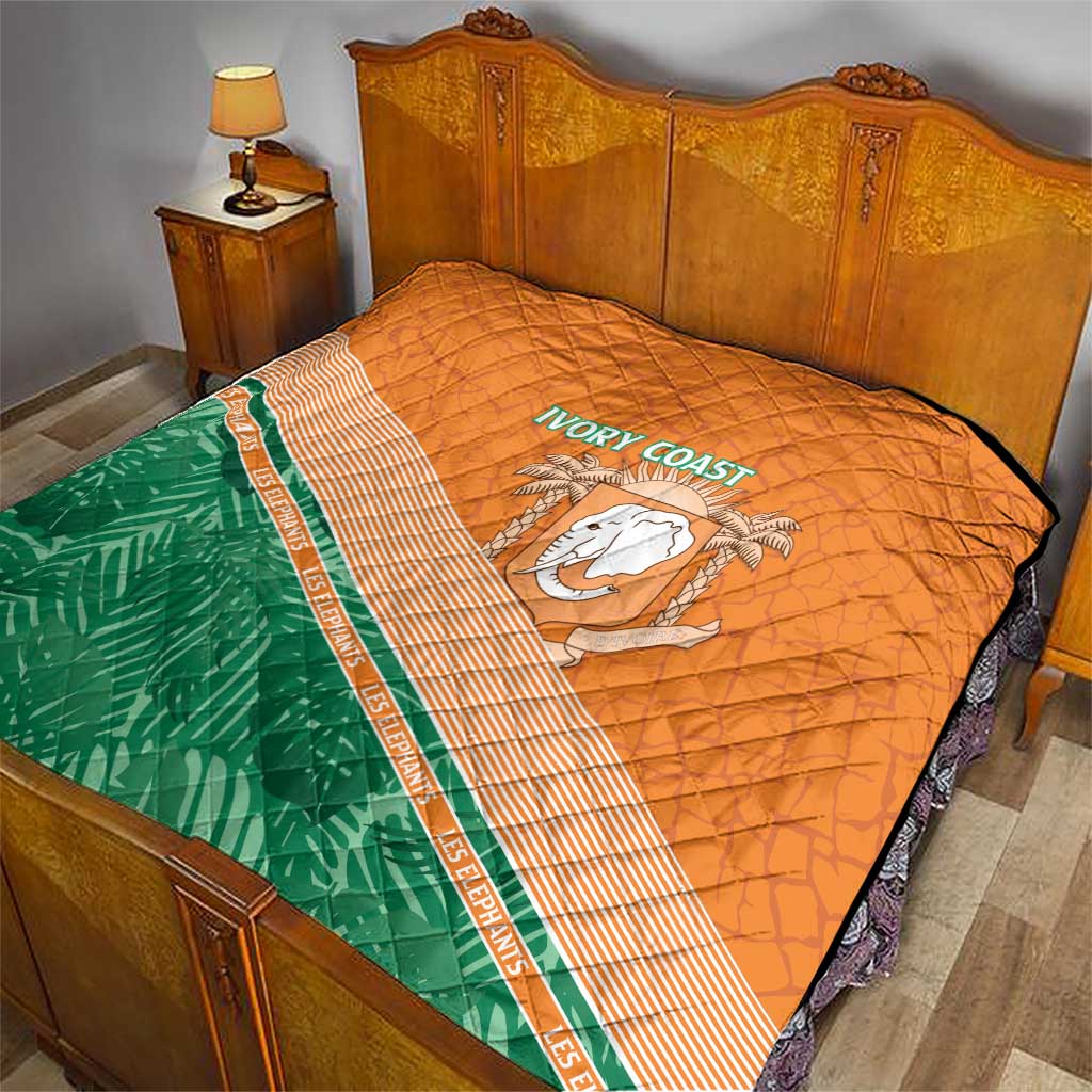 Ivory Coast Rugby Custom Quilt Allez Les Elephants