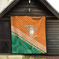 Ivory Coast Rugby Custom Quilt Allez Les Elephants