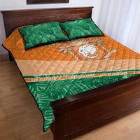 Ivory Coast Rugby Custom Quilt Bed Set Allez Les Elephants