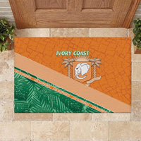Ivory Coast Rugby Custom Rubber Doormat Allez Les Elephants