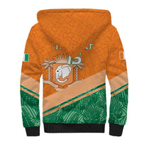 Ivory Coast Rugby Custom Sherpa Hoodie Allez Les Elephants