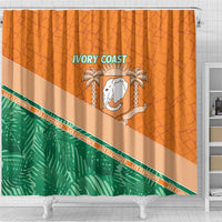 Ivory Coast Rugby Custom Shower Curtain Allez Les Elephants