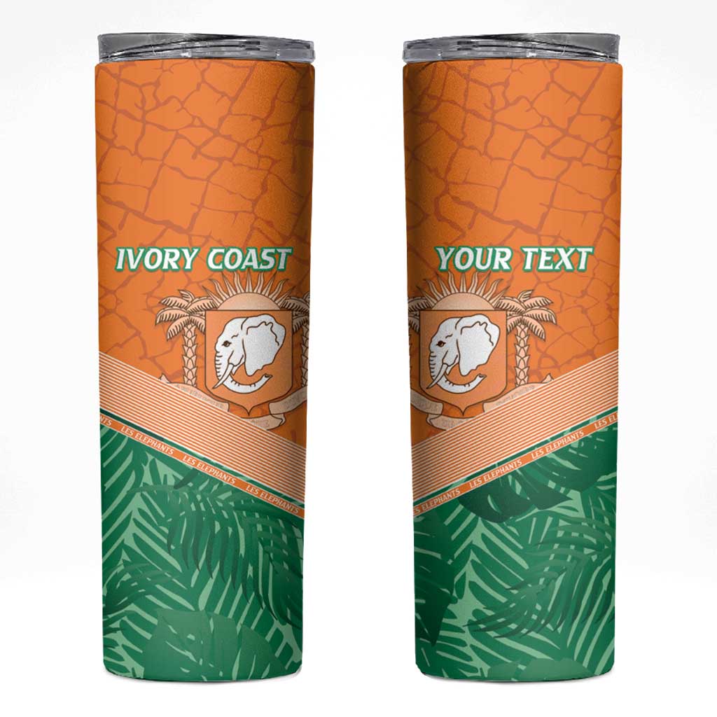 Ivory Coast Rugby Custom Skinny Tumbler Allez Les Elephants