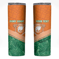 Ivory Coast Rugby Custom Skinny Tumbler Allez Les Elephants