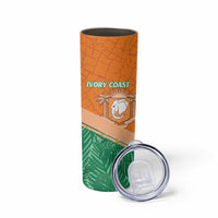 Ivory Coast Rugby Custom Skinny Tumbler Allez Les Elephants