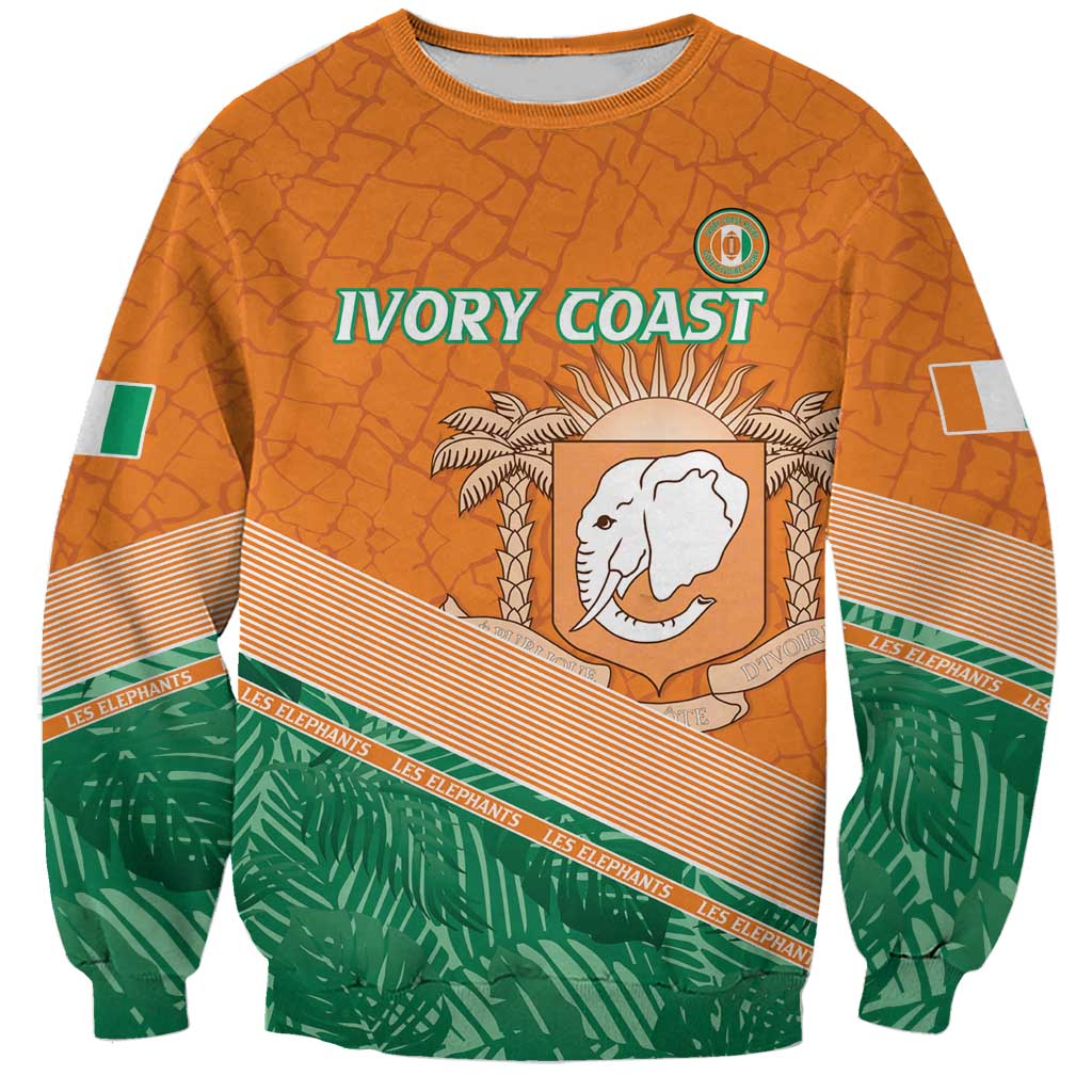Ivory Coast Rugby Custom Sweatshirt Allez Les Elephants