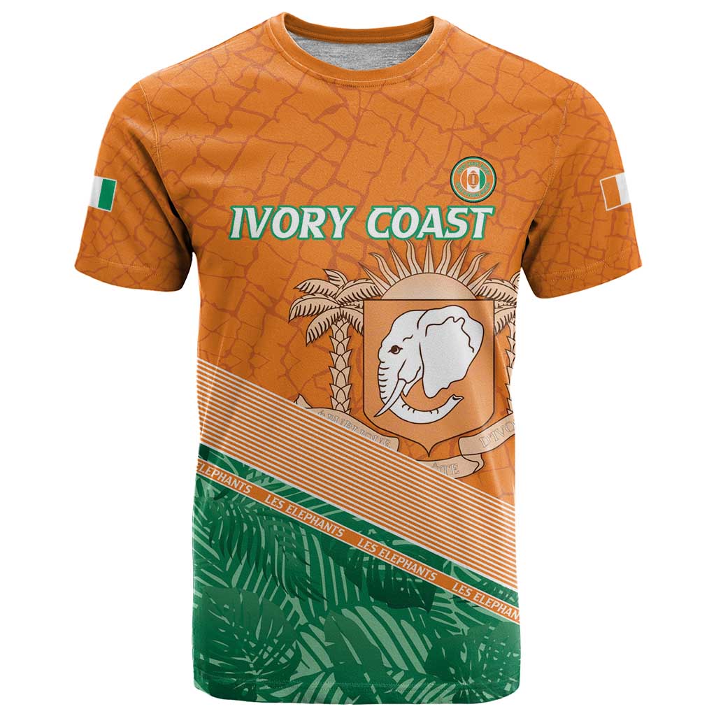Ivory Coast Rugby Custom T Shirt Allez Les Elephants