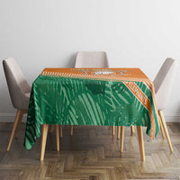 Ivory Coast Rugby Custom Tablecloth Allez Les Elephants