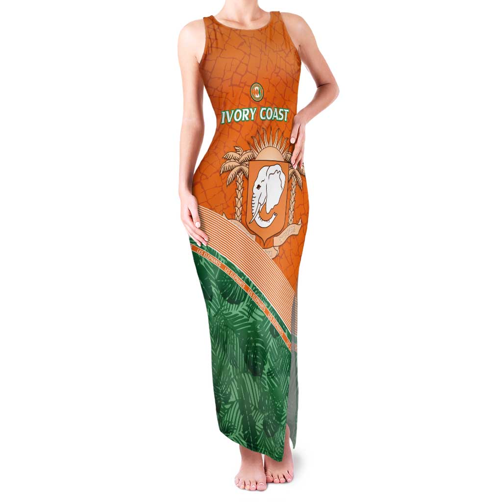 Ivory Coast Rugby Custom Tank Maxi Dress Allez Les Elephants