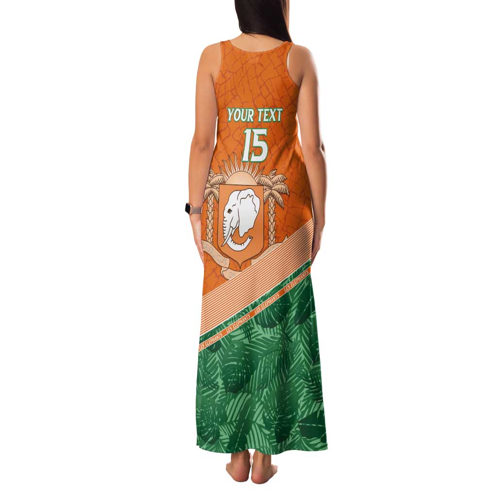 Ivory Coast Rugby Custom Tank Maxi Dress Allez Les Elephants
