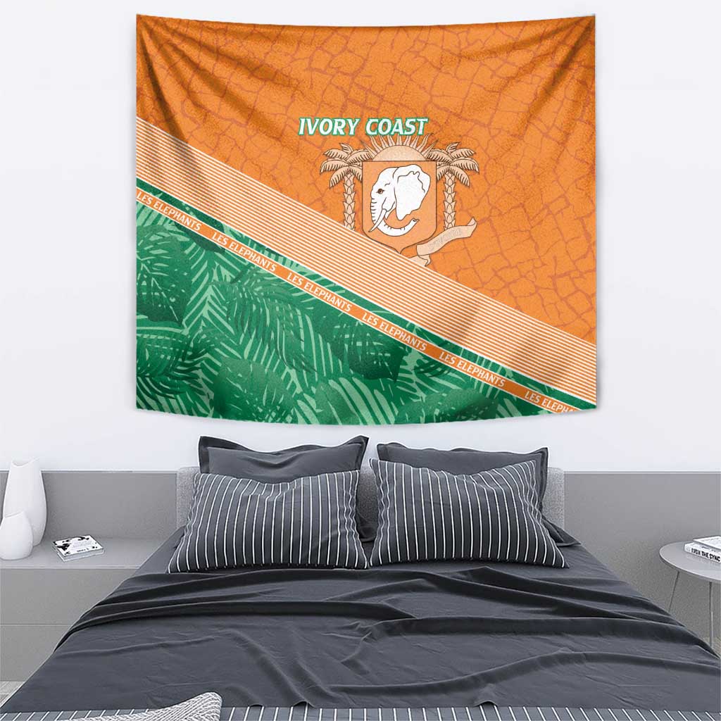 Ivory Coast Rugby Custom Tapestry Allez Les Elephants