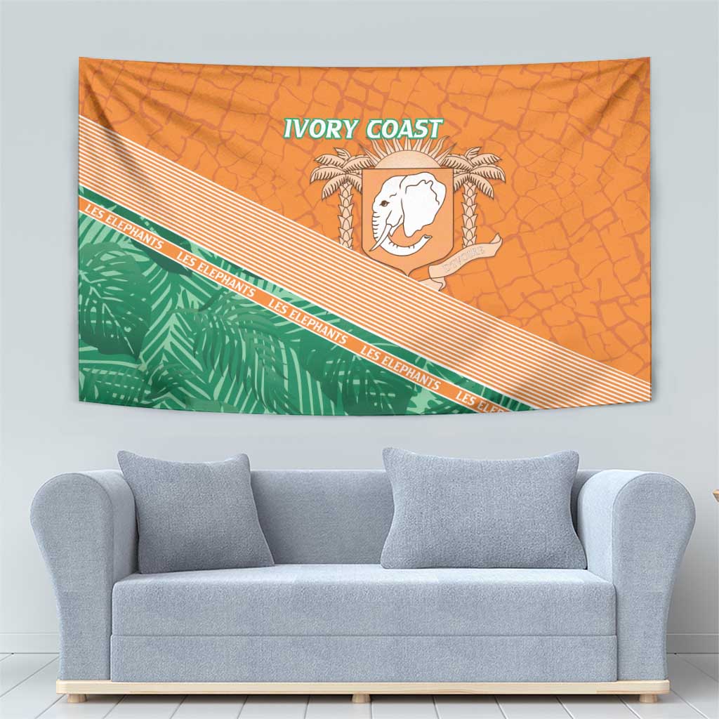 Ivory Coast Rugby Custom Tapestry Allez Les Elephants