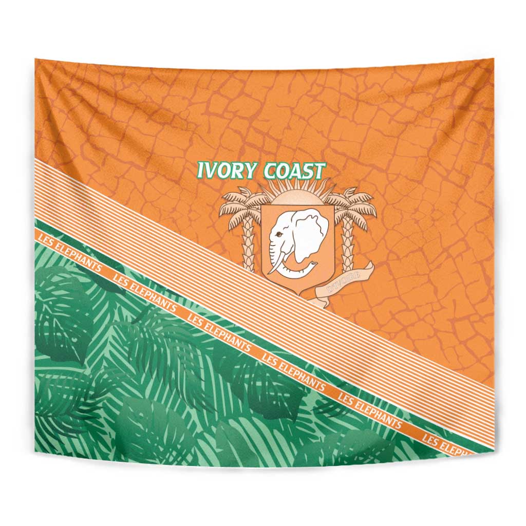 Ivory Coast Rugby Custom Tapestry Allez Les Elephants