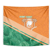 Ivory Coast Rugby Custom Tapestry Allez Les Elephants