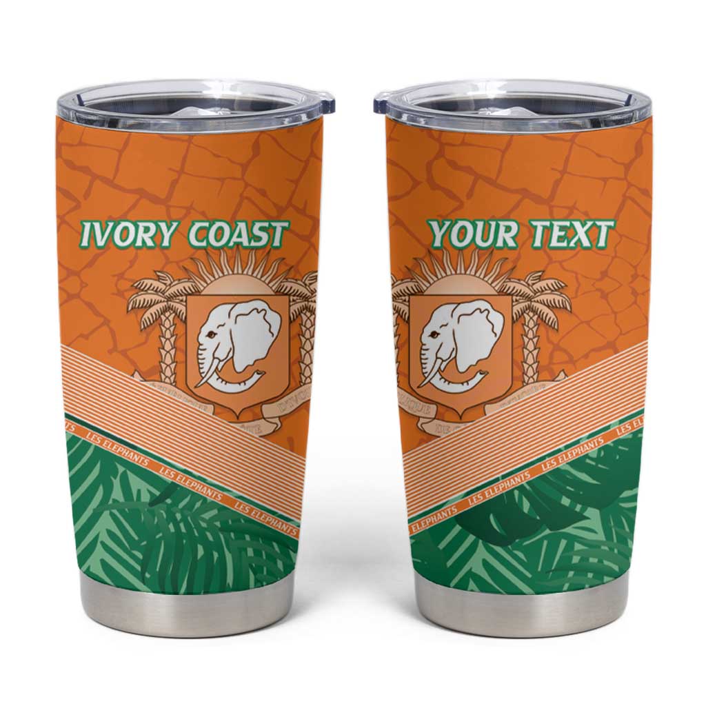 Ivory Coast Rugby Custom Tumbler Cup Allez Les Elephants