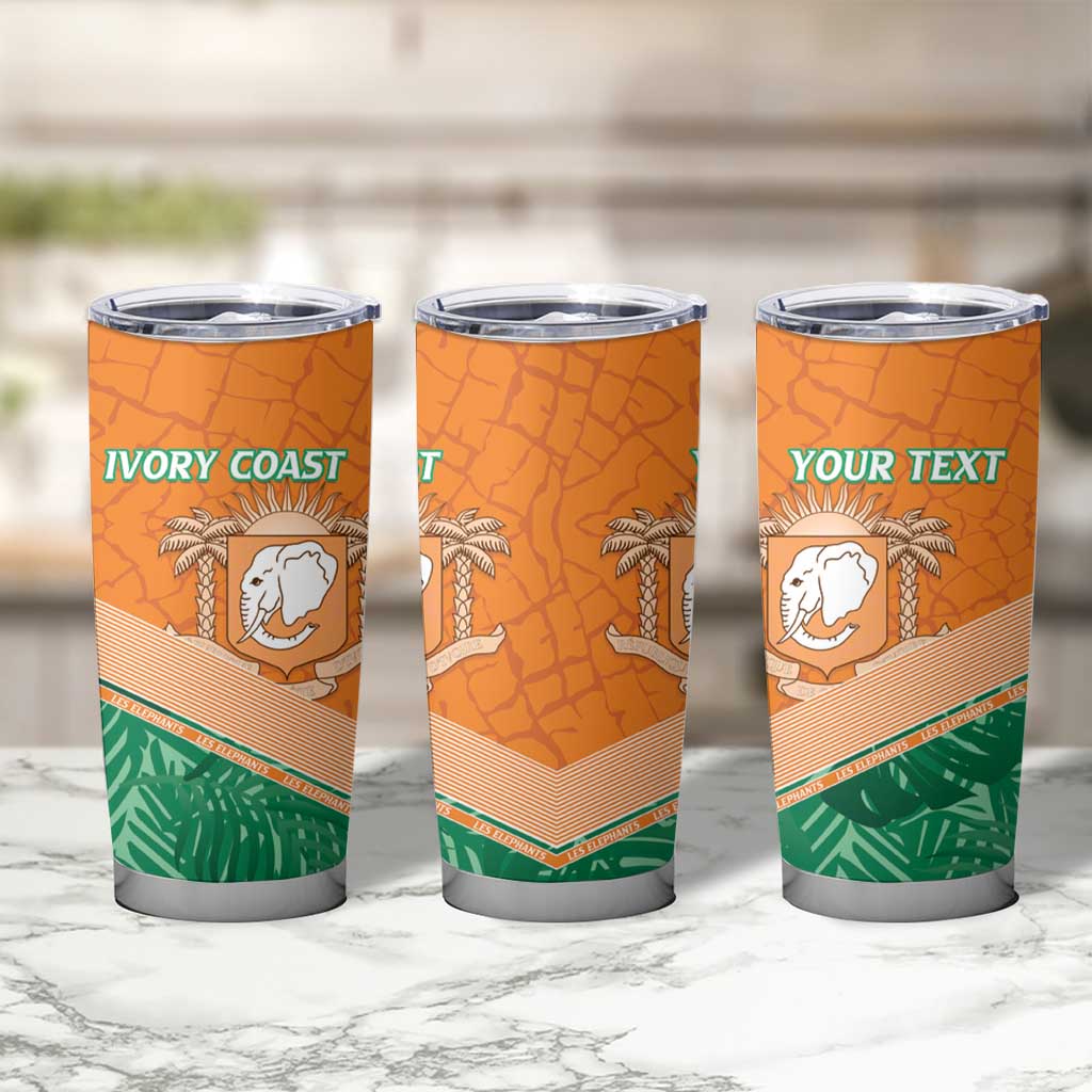 Ivory Coast Rugby Custom Tumbler Cup Allez Les Elephants