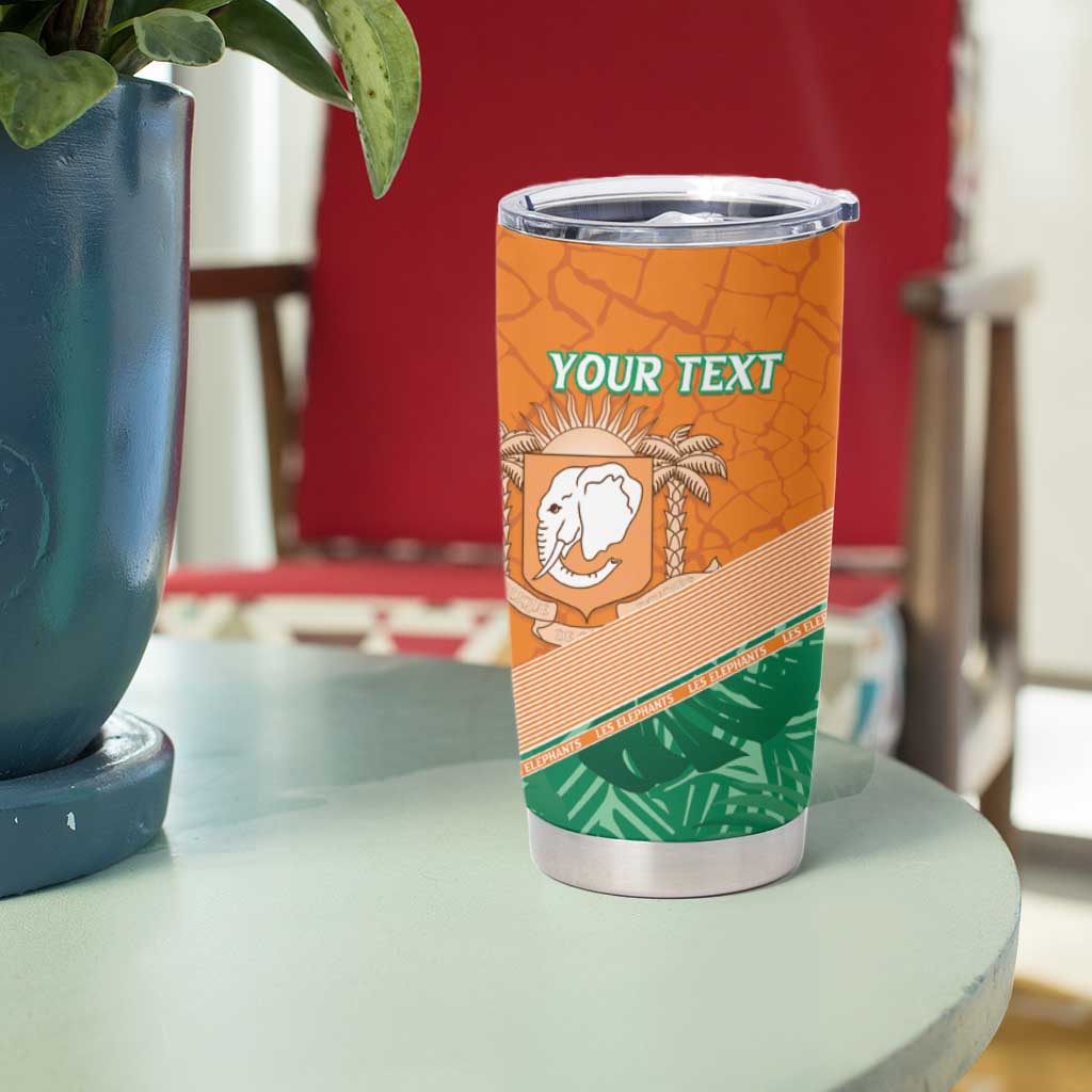 Ivory Coast Rugby Custom Tumbler Cup Allez Les Elephants