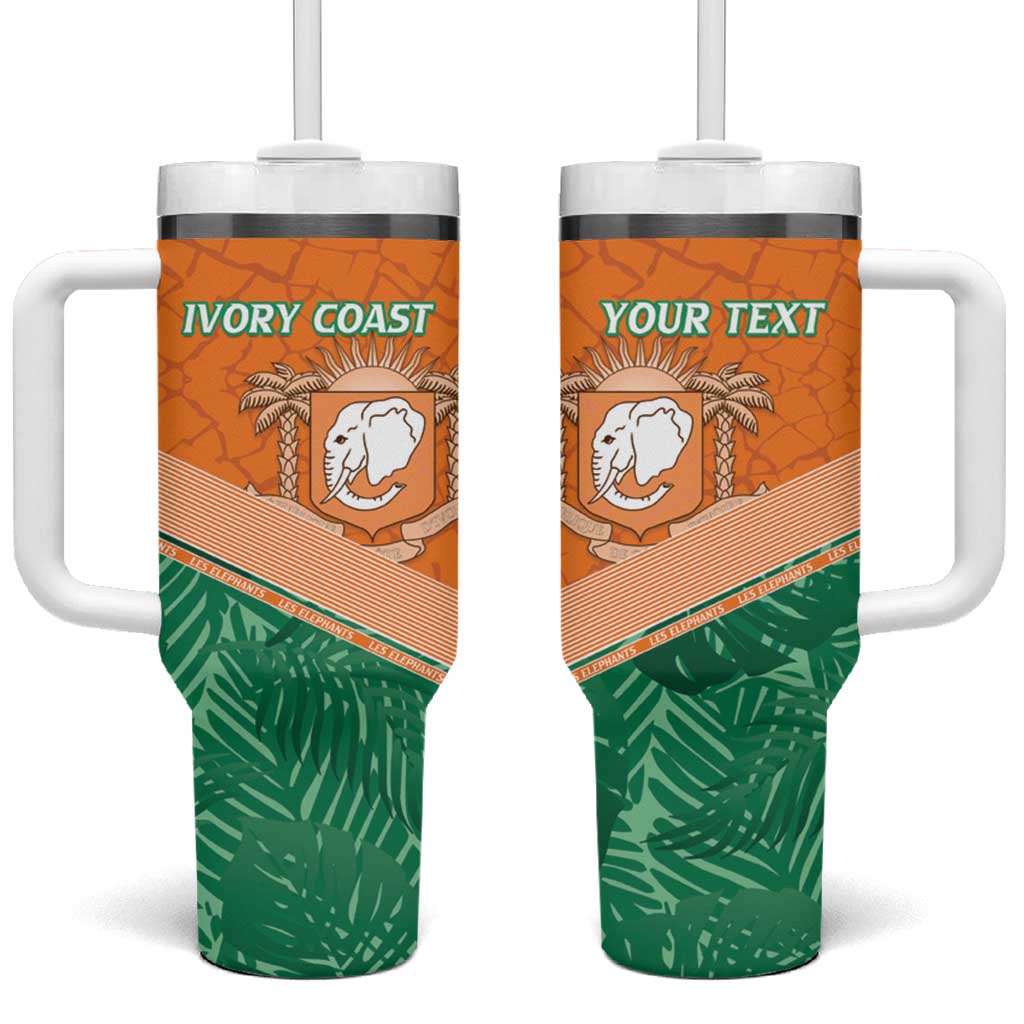 Ivory Coast Rugby Custom Tumbler With Handle Allez Les Elephants