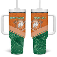 Ivory Coast Rugby Custom Tumbler With Handle Allez Les Elephants