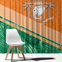 Ivory Coast Rugby Custom Window Curtain Allez Les Elephants