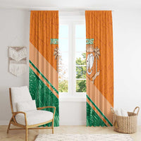 Ivory Coast Rugby Custom Window Curtain Allez Les Elephants