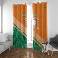 Ivory Coast Rugby Custom Window Curtain Allez Les Elephants