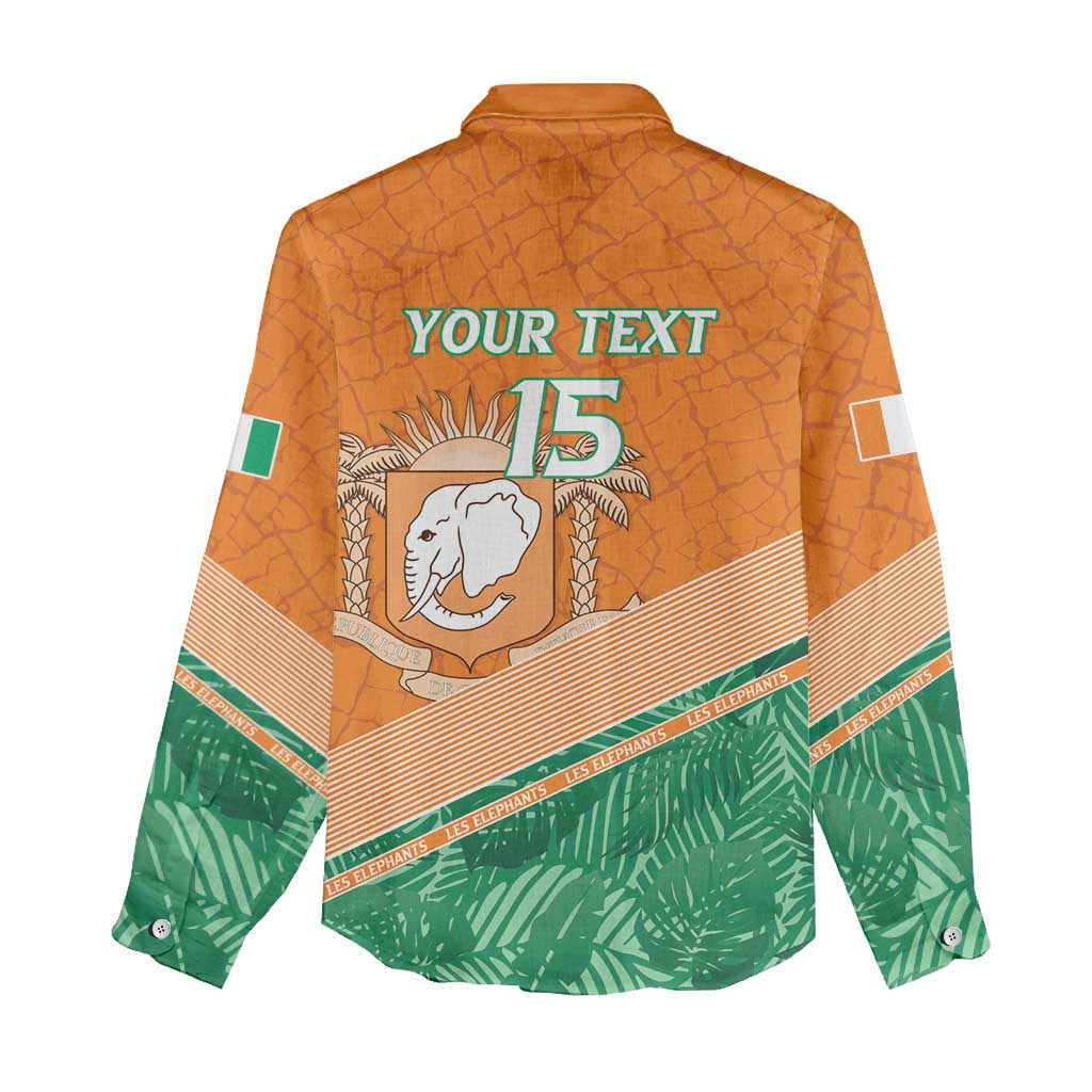 Ivory Coast Rugby Custom Women Casual Shirt Allez Les Elephants