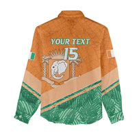 Ivory Coast Rugby Custom Women Casual Shirt Allez Les Elephants