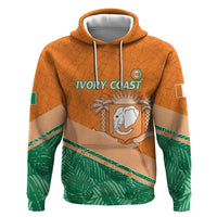 Ivory Coast Rugby Custom Zip Hoodie Allez Les Elephants
