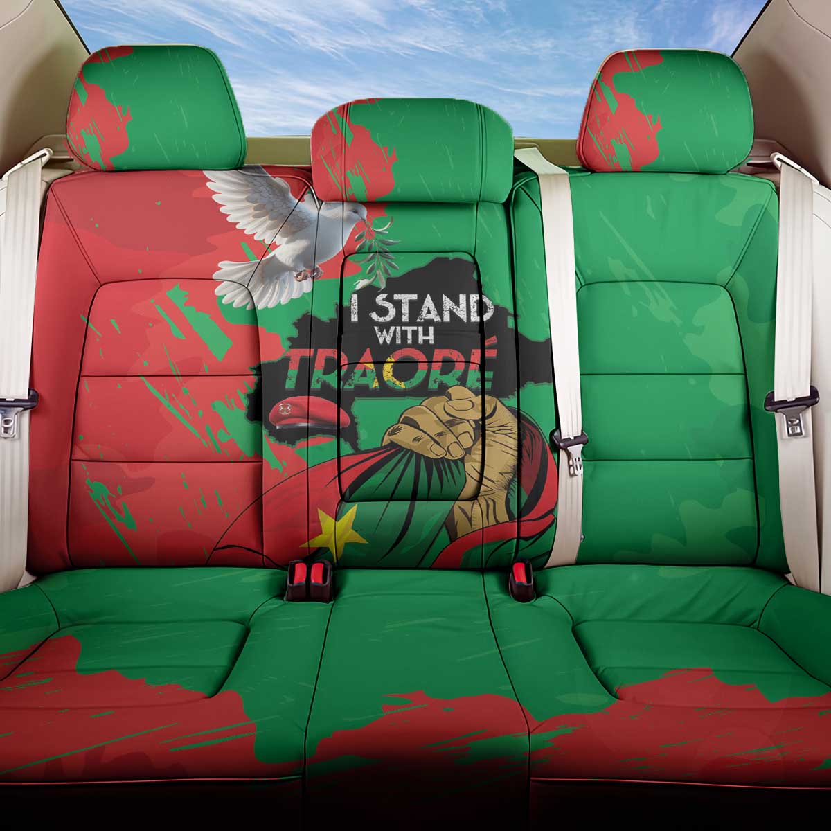 Traore Burkina Faso Back Car Seat Cover I Stand With Traore