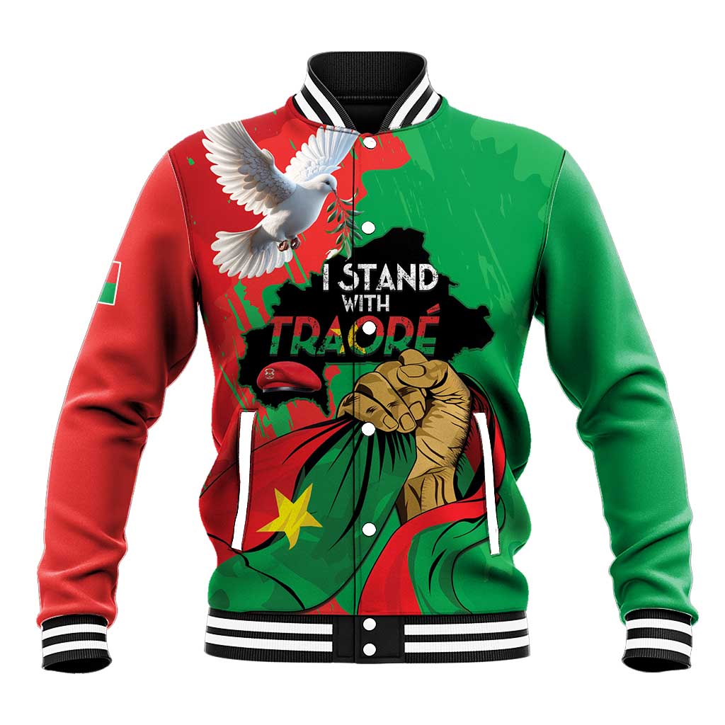Traore Burkina Faso Baseball Jacket I Stand With Traore