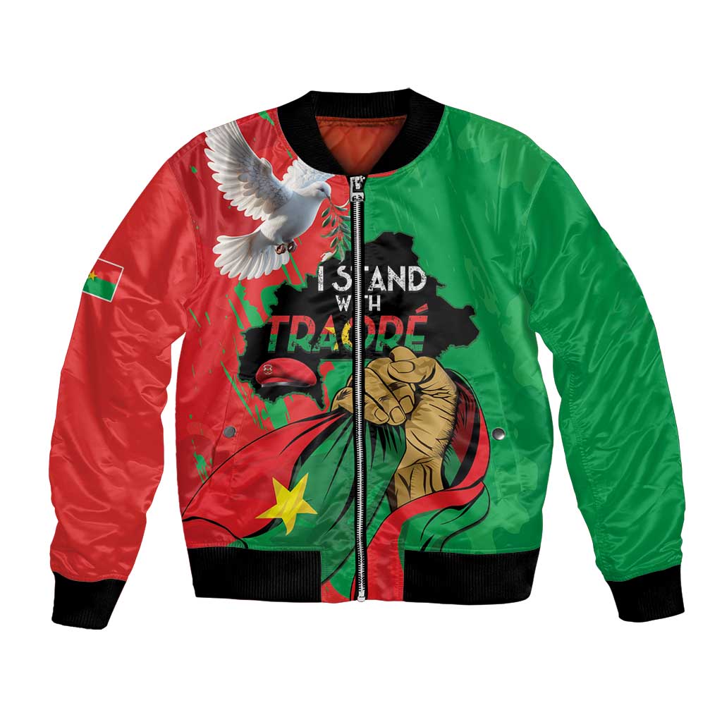 Traore Burkina Faso Bomber Jacket I Stand With Traore