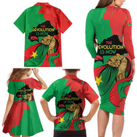 Traore Burkina Faso Family Matching Long Sleeve Bodycon Dress and Hawaiian Shirt I Stand With Traore
