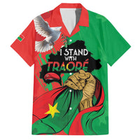 Traore Burkina Faso Family Matching Off The Shoulder Long Sleeve Dress and Hawaiian Shirt I Stand With Traore