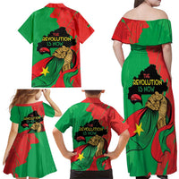 Traore Burkina Faso Family Matching Off Shoulder Maxi Dress and Hawaiian Shirt I Stand With Traore