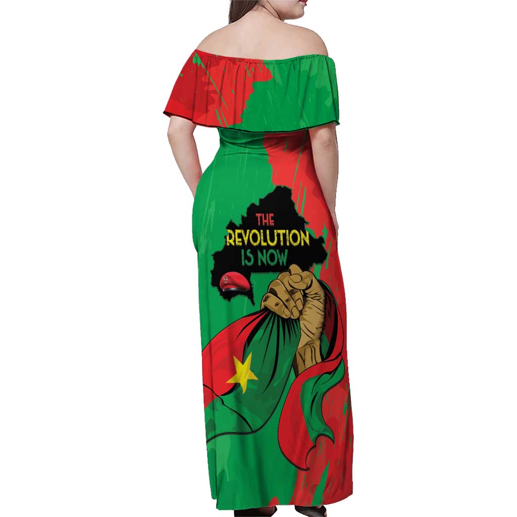Traore Burkina Faso Family Matching Off Shoulder Maxi Dress and Hawaiian Shirt I Stand With Traore