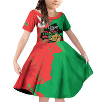 Traore Burkina Faso Family Matching Off Shoulder Short Dress and Hawaiian Shirt I Stand With Traore
