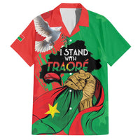 Traore Burkina Faso Family Matching Off Shoulder Short Dress and Hawaiian Shirt I Stand With Traore