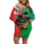 Traore Burkina Faso Family Matching Off Shoulder Short Dress and Hawaiian Shirt I Stand With Traore