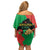 Traore Burkina Faso Family Matching Off Shoulder Short Dress and Hawaiian Shirt I Stand With Traore