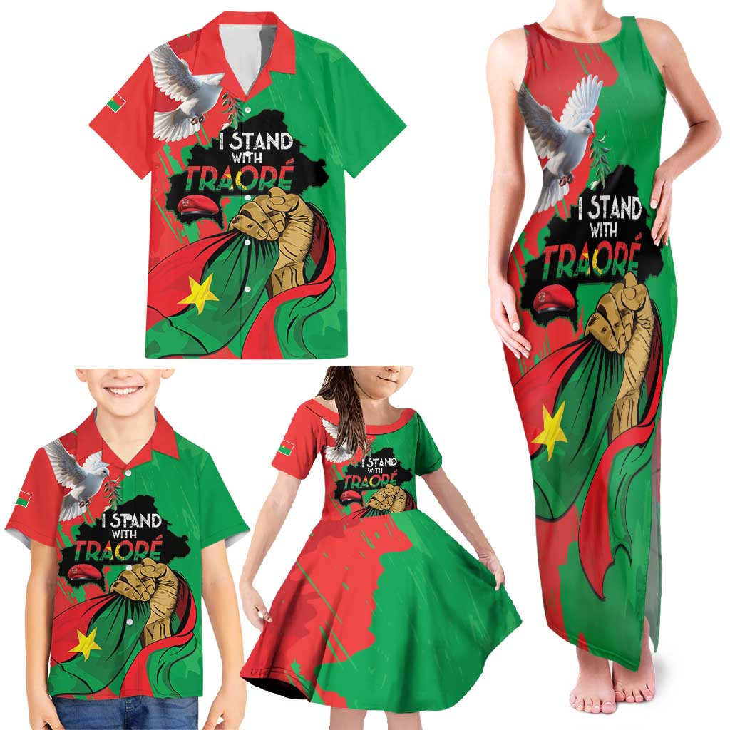 Traore Burkina Faso Family Matching Tank Maxi Dress and Hawaiian Shirt I Stand With Traore