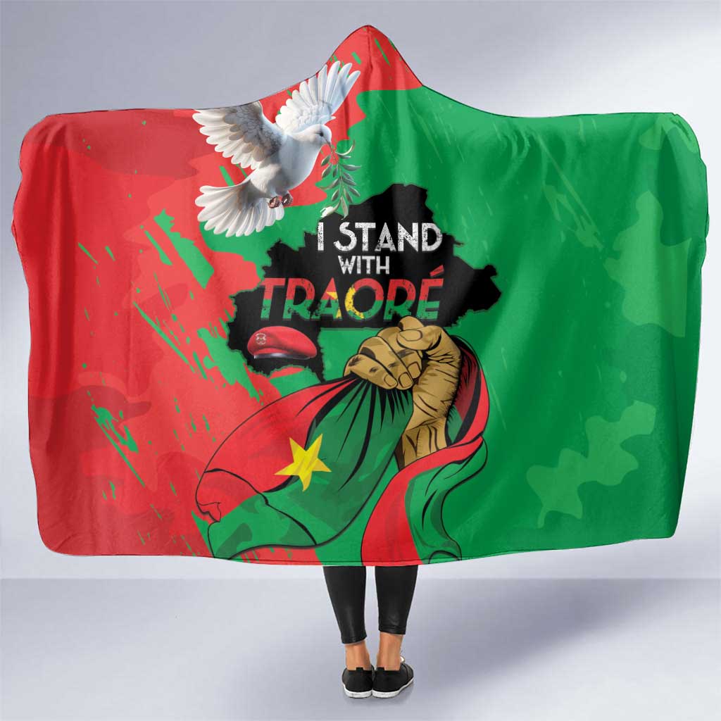 Traore Burkina Faso Hooded Blanket I Stand With Traore