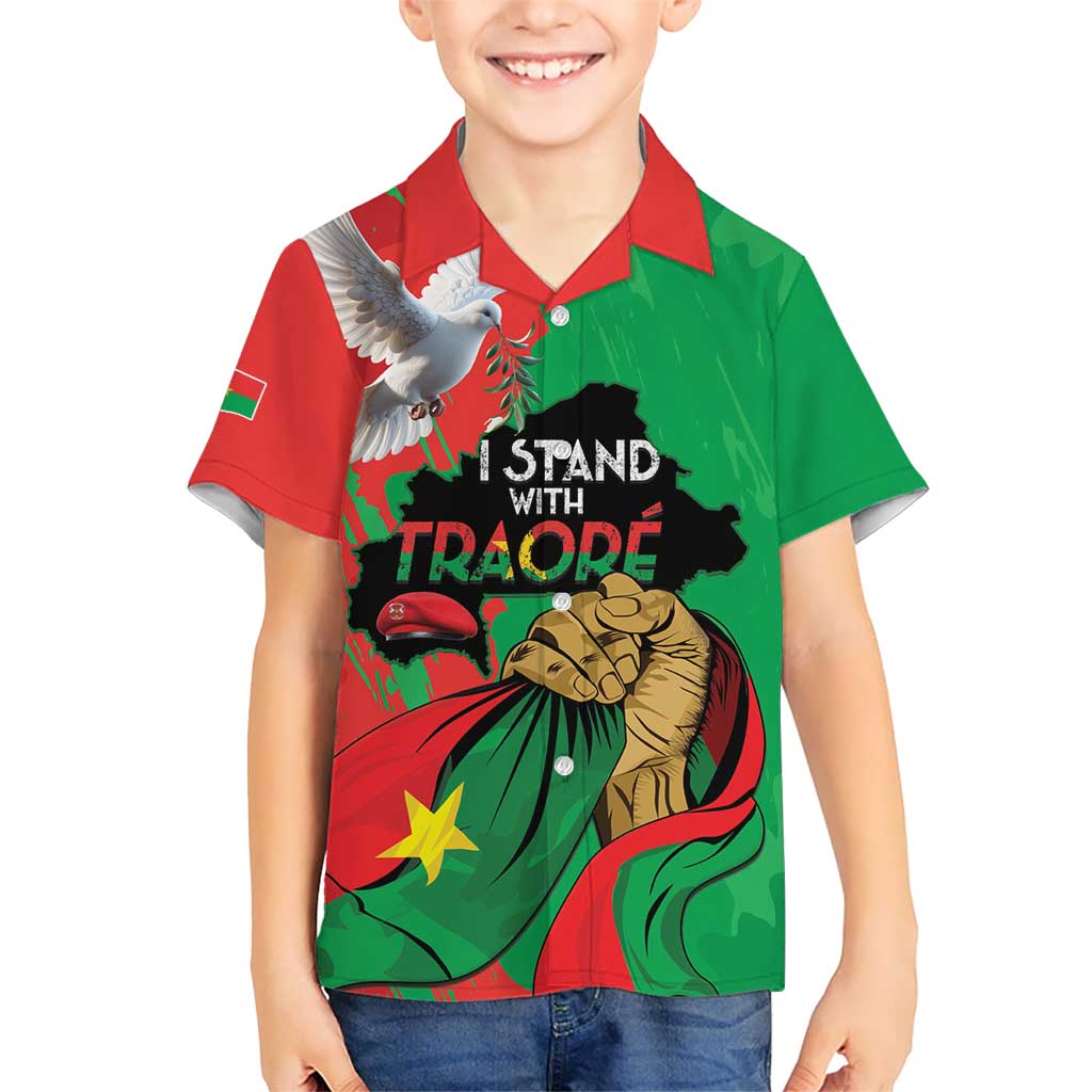 Traore Burkina Faso Kid Hawaiian Shirt I Stand With Traore