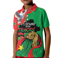 Traore Burkina Faso Kid Polo Shirt I Stand With Traore