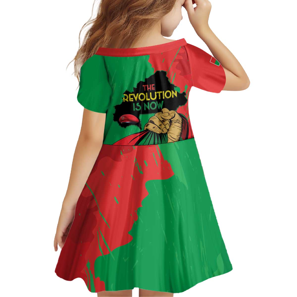 Traore Burkina Faso Kid Short Sleeve Dress I Stand With Traore