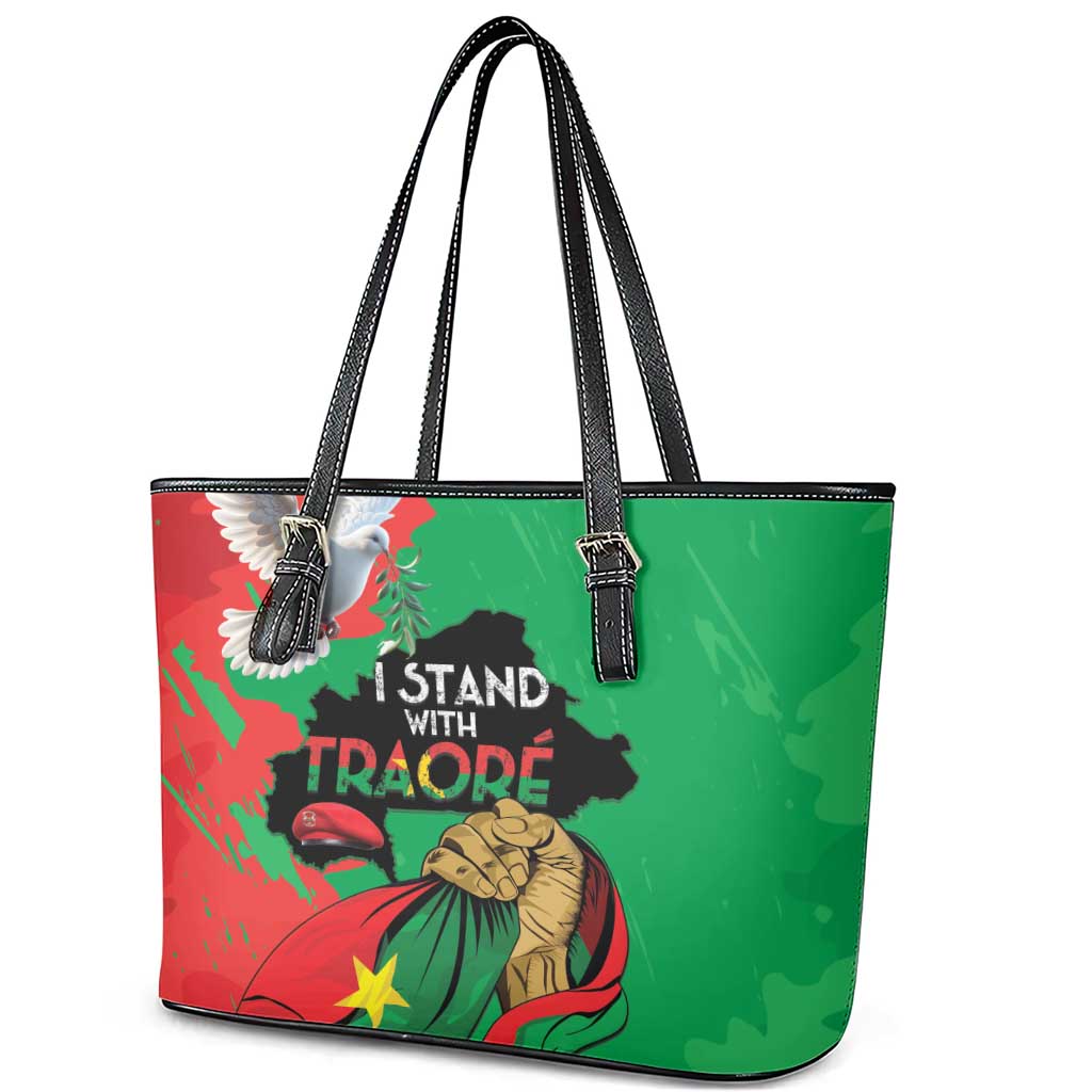 Traore Burkina Faso Leather Tote Bag I Stand With Traore