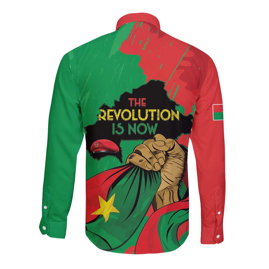 Traore Burkina Faso Long Sleeve Button Shirt I Stand With Traore