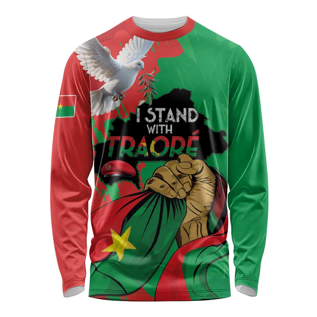 Traore Burkina Faso Long Sleeve Shirt I Stand With Traore